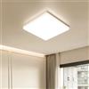 EASY EAGLE Lampada da Soffitto 24W 3000K Plafoniera LED Quadrata 2400LM Impermeabile Plafoniere per Bagno Cucina Camera da Letto Corridoio Soggiorno 18cm