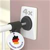 WunderHippo 4x Protezioni per Cancelletto Scale & Porta - Protezione Muro Senza Forare - Supporti Antiscivolo per Barriere di Sicurezza Bambini e Cani