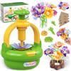 TingingYuli Kit Bouquet di Fiori in Stoffa per Bambine 4-8 Anni - Macchina DIY con Vaso | Petali, steli, centri e carta floreale da assemblare - attività riutilizzabile e regalo creativo da condividere in famiglia