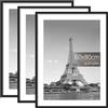upsimples Confezione da 3 Cornici portafoto, Cornice 60 x 80 cm Nere | Con Supporto Orientamento Orizzontale o Verticale, Cornici per Ppuzzle, Parete, Poster, Diploma Universitario