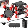ONEON Kit Sposta Mobili Pesanti con Sollevatore(8 Ruote Doppie) | Sollevatore mobili pesanti, doppie ruote aggiornate, pannelli in acciaio al carbonio, supporta fino a 750 kg
