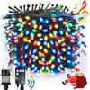 NEXVIN Luci Albero di Natale con Musica，20M 200LED Catena Luminosacon 8 Modalità, Funzione Memoria, Impermeabile, Luci di Natale Esterno e Interno per Festa Casa Decorazioni Natale Multicolore
