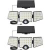 Lepro Lampada Solare da Esterno con Sensore di Movimento 72 LED 1200LM, 2Pcs