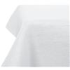 Deconovo Tovaglia Rettangolare in Finto Lino 130x160 cm | Elegante e Decorativa per Sala da Pranzo e Feste - Bianco, 1 Pezzo