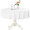 Romanstile Tovaglia Rotonda Natalizia 8 Posti Formato Grande Antimacchia | Tovaglie Natalizie Bianca Elegante e Moderna, Tovaglia di Natale per Tavolo da Pranzo,Cucina,Ristorante,Compleanni,Capodanno