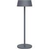K-Bright 1 pcs LED Lampada da tavolo senza fili in alluminio Antracite | Luce calda da 3000K, Protezione IP54 Lampada Led Ricaricabile senza fili, Adatto A Cena, Lettura, Camera, Giardino