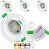 Aulaiyi Faretti LED da Incasso per Cartongesso Dimmerabili 3 Intensità 230V, 5W Regolabile 3CCT, Orientabile a 45°, IP44 Faretti LED Soffitto Ultrasottili per Bagno, Foro Ø68-80mm, Set di 3 Bianco