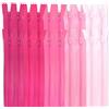MARARDI [Pack 20] Cerniere [Rose] Nylon [16 cm] Chiusure Lampo per Cucito e Artigianato per Stoffa Vestiti Borse per Cucire a Macchina Patchwork Tessuto di Cotone con Chiusura in Metallo