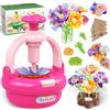 TingingYuli Kit Bouquet di Fiori in Stoffa per Bambine 4-8 Anni - Macchina DIY con Vaso | Petali, steli, centri e carta floreale da assemblare - attività riutilizzabile e regalo creativo da condividere in famiglia