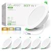 ALUSSO 3CCT Faretti LED da Incasso Per Cartongesso Dimmerabili, Set da 6 | 12W 1200LM, Impermeabili IP44, 3000K Caldo 4000K Neutro 6500K Freddo Regolabile, Foro 120-130MM, 220-240V CA, Bianco
