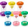 ACOMTUO Set di 6 Clessidra Bambini in Colori Macaron, Clessidra Bambini, Colorate Clessidre Set 5/10/20/30/45/60 Minuti, Clessidre Colorato Timer Dell'orologio per Cucina, Casa, Ufficio, Classe e Giochi