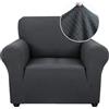 Ystyle Elasticizzato Copridivano 1 Posto con Braccioli, Grigio | Copri Divano Antigraffio Gatto, Fodere Copridivani Antiscivolo Antimacchia Lavabile, Copripoltrona Bottom Con Elastica