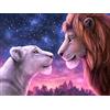 HUASHUZI diamond painting il re leone anime bambini diamanti painting kit arte pittura diamante foto ricamo punto croce per adulto foto poster decorazioni per la decorazione della parete di casa