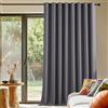 PONY DANCE Tenda Oscurante Isolante Termica da Interno per Camera da Letto | per Soggiorno Moderne, Divisorie, per Separa Ambienti, con Anelli, Privacy, Anti-UV, 1 Pezzo L 300 x A 240 CM, Grigio