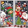 Kangtaixin Adesivi Natalizi per Finestre, 268 Adesivi Natalizi con Babbo Natale e Fiocchi di Neve, Decorazioni per Finestre in PVC Riutilizzabili per la Cameretta dei Bambini, Ddecorazioni Natalizie