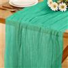 Baosind Runner da Tavolo Verde Menta in Stile Boho, 280 x 80 CM Runner da Tavolo in Garza, Adatto per Matrimoni, Compleanni, Natale, Tavole di Capodanno e Decorazioni ad Arco
