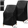 Yokuni 2 pcs Copri poltrona realizzate in resistente tessuto Oxford, impermeabili e resistenti ai raggi UV, adatte a balconi e giardini copertura per sedia singola