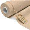 Amazinggirl Stoffa per Tende da Esterno al Metro - Tessuto Poliestere Idrorepellente | Poliestere Rivestimento Mobili Giardino Cuscini Arredamento Esterni robusto Oeko Tex 1 M x 160 cm Beige con stelle bianche