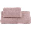 Baroni Home Set 2 Asciugamani Viso e Ospite, 100% Cotone, Asciugamani Bagno, 55x100 cm e 40x50 cm (Rosa)