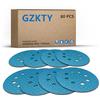 GZKTY 80Pz Dischi Abrasivi 125mm, Carta Abrasiva, Grana 60 - 400, 8 Fori, Abrasivo Resistente All'intasamento Per Levigatrice Rotorbitale Levigatrice Lucidatrice