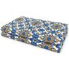 VKZ Copriletto Granfoulard 240 x 280 cm, Telo Copritutto Multiuso per Letto e Divano, Gran Foulard per Divano, Fantasia Maiolica Siciliana Blu e Oro