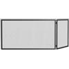 HOMCOM Parascintille Camino Pieghevole a 2 Pannelli, 122x1x75 cm, Nero | Parafuoco, Protezione Camino in Metallo Verniciato, Pronto all'Uso
