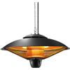 tectake® Stufa a Infrarossi da Appendere, Riscaldatore Elettrico 2500 W | Riscaldamento a Soffitto in Alluiminio Inossidabile, Lampada ad Infrarossi per Interni ed Esterni, Interruttore a Corda