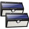 HETP Luci Solari Esterno, 78 LED Super Luminosa con Sensore di Movimento Impermeabile Wireless Luce da Parete con 3 Modalità Lampade di Sicurezza per Giardino