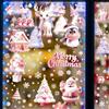 Sinekong Vetrofanie Natalizie, Adesivi Natalizi per Finestre, Babbo Natale Sticker, Fiocchi di Neve Dcorativi PVC Vetrofanie Natale Finestre per Negozi Vetrina Soggiorno adesivi per Finestre Natalizie