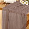 Baosind Runner da Tavolo Rosa Scuro in Stile Boho, 280 x 80 CM Runner da Tavolo in Garza, Adatto per Matrimoni, Compleanni, Natale, Tavole di Capodanno e Decorazioni ad Arco