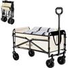 MAGIC SELECT Carrello da Spiaggia Pieghevole 57x39cm, 85L | Per Campeggio e Picnic, Carrello da Giardino, Con Borsa, Maniglia Regolabile