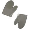 GUTEINTE Guanto Silicone, Guanti Barbecue Resistente al Calore Impermeabile Guanto da Forno Antiscivolo per Cucina, Microonde BBQ Cottura, grigio (2, grigio opaco)