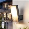 Dehobo Ricaricabile Applique da Esterno con Sensore IP65 für Esterno | Luci da Esterno Sensore di Movimento, Lampade da Esterno Telecomando, CCT 3000-6000K, Applique Senza Cavi Orientabile 270°