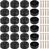 Zocipro Gambe per Mobili Rotondi, 24Pcs Piedini per Mobili in Plastica con 24 Viti, Ø33 x 13 mm Cuscinetti per Divani per Armadietto, Sedia, Tavolino, Mobile TV, Cassettiera