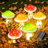 Joycome 6 LED Fungo Luci Solari da Giardino 8 Modalità Decorazioni Giardino | Impermeabile Ornamenti Solari da Giardino di fungo per Esterni, Ornamenti per Vialetti, Paesaggi, Recinzioni, Prato, Cortile
