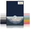 Laleni Lenzuola Culla Neonato - Coprimaterasso Lettino 100% Cotone 135gsm - Lenzuola Carrozzina Con Angoli Elastici - Blu Oceano - 40x90cm