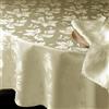 Romanstile Tovaglia Rotonda Antimacchia 180 cm Diametro, Tovaglie Beige per 6-8 Posti, Jacquard, Elegante per Decorative Tavolo da Caffè, Sala da Pranzo, Ristorante, Cucina