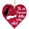 CARISPIBET Tu sei l'amore della mia vita | segno decorativo per la casa regalo decorazioni per il soggiorno segni di cucina 12 x 12 cm