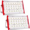 CREATESTAR Faretto Led da Esterno 10000LM 100W, Faretti Led Esterni 6500K luce bianca fredda, 2 Pezzi IP66 Impermeabile Faro Esterno per magazzino giardino garage campo sportivo cortile
