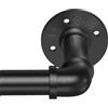 Dee.Romg Bastoni per tende con occhielli, 195-310 cm, asta per tende in metallo nero, asta per tenda industriale regolabile, per camera da letto, soggiorno, φ25 mm