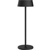 K-Bright 1 pcs LED Lampada da tavolo senza fili in alluminio Nero | Luce calda da 3000K, Protezione IP54 Lampada Led Ricaricabile senza fili, Adatto A Cena, Lettura, Camera, Giardino