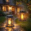 Ketom Lanterne Solari da Esterno, Lanterne da Eesterno Grandi, 2 Pezzi | IP65 Impermeabile Lanterne Solari da Appendere, Effetto Fiamma, Lanterne da Giardino Solari, per Decorare Giardini, Terrazze