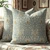 HUASHUZI William Morris - Set di 2 federe per cuscini, 40 x 40 cm, decorazioni vintage grigie, motivo double-face, decorazione per la casa, divano, panca