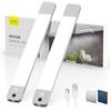 LROLTEF Luce LED Sottopensile Cucina Dimmerabile Lampada Cucina 25CM 6500K | 1500mAh Con sensore di Spostamento Manuale Armadio Sensore di Movimento Magnetica Ricaricabile per Cucina Adesiva 2P Argento