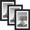 upsimples Confezione da 3 Cornici portafoto, Cornice 12,7 x 17,78 cm Nere | Con Supporto Orientamento Orizzontale o Verticale, Cornici per Ppuzzle, Parete, Poster, Diploma Universitario