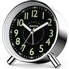 SOCICO Sveglia Analogica, Orologio Metallo Retro con Luce Notturna e Snooze | Design retrò robusto per casa o ufficio. Silenzioso, a batteria, perfetto in viaggio. Un regalo classico per tutti