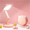 One Fire Lampada da Tavolo Senza Fili LED, Lampada a Batteria Piegabile e Portatile con 9 Livelli di Luminosità, Lampada da Lettura LED Rosa, Lampada da Tavolo a Batteria Senza Fili