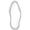 Baroni Home Specchio da Parete Design con Cornice Ondulata in Plastica Grigio, Specchio Decorativo Moderno per Soggiorno, Bagno, Camera e Ingresso, 33,5x75 cm Piccolo