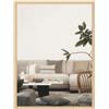 HOMCOM Specchio Bagno Parete Rettangolare con Ganci 60x80 cm Color Legno | Specchio da Camera in Vetro e MDF