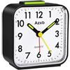 Azxb Sveglia analogica, silenziosa, senza ticchettio, a batteria, sveglia da viaggio con luce notturna, snooze, sveglia forte, luminosa, silenziosa, piccola orologio da scrivania per camere da letto